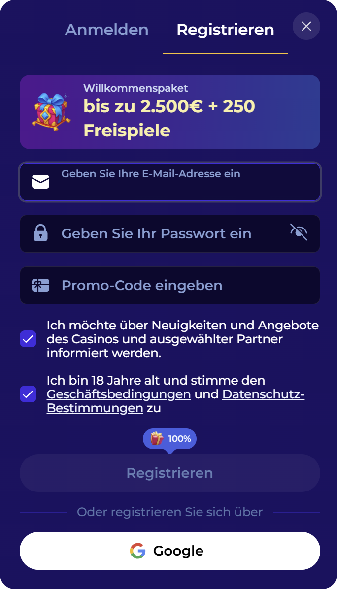 Morospin Registrierung